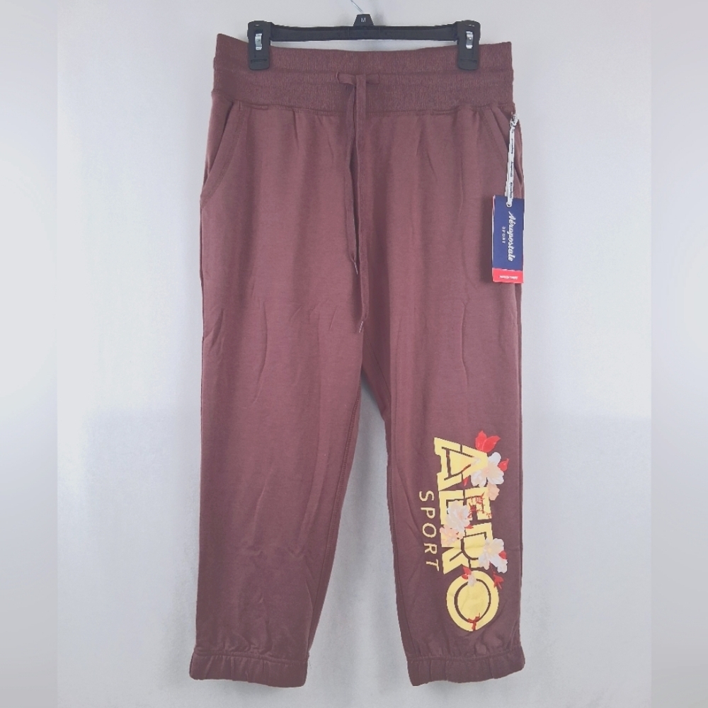 Aeropostale Sport Plum Color French Terry Jogger Pants SzM NWT